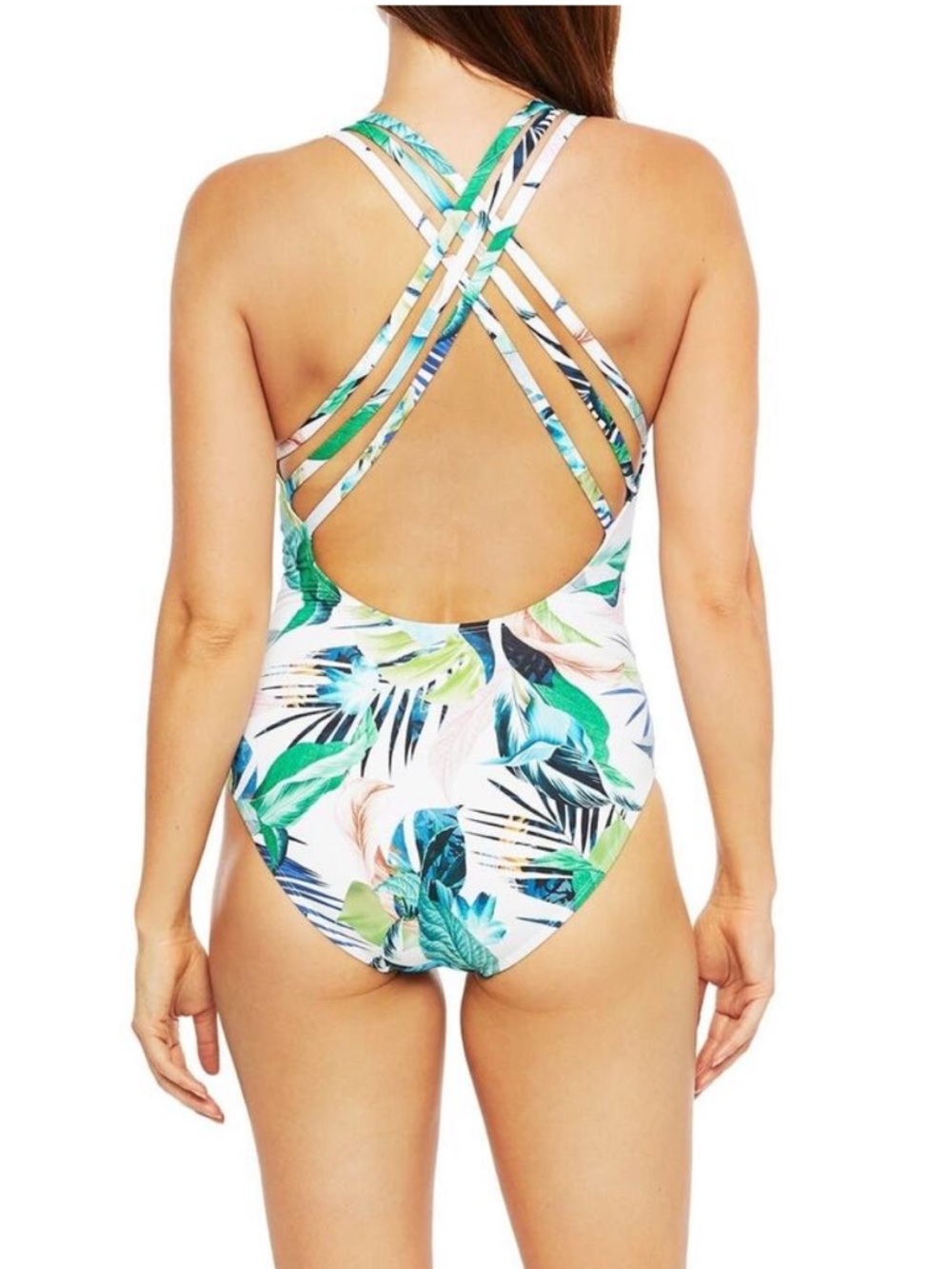 La Blanca In The Moment Multi-Strap Cross-Back One Piece Swimsuit Size 10 - Picture 2 of 13